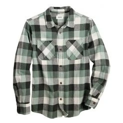 Boys 8-20 Sonoma Goods For Life® Plaid Flannel Button-Up Shirt In Regular & Husky Buffalo Check Olive -Sonoma Goods For Life Shop unnamed file 649