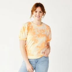 Women's Sonoma Goods For Life® Puff Sleeve Sweatshirt Peach Bleach Dye -Sonoma Goods For Life Shop unnamed file 6495