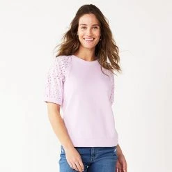 Women's Sonoma Goods For Life® Puff Sleeve Sweatshirt Peach Bleach Dye -Sonoma Goods For Life Shop unnamed file 6497