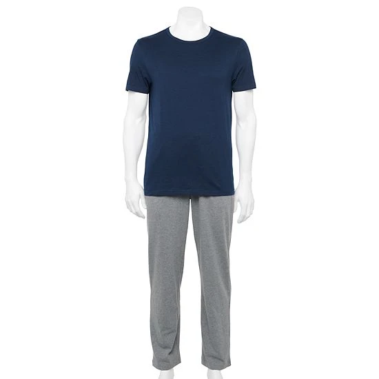 Men's Sonoma Goods For Life® Supersoft Modern-Fit Crewneck Tee & Open-Bottom Pants Pajama Set Navy Pier 7 Men's Sonoma Goods For Life® Supersoft Modern-Fit Crewneck Tee & Open-Bottom Pants Pajama Set Navy Pier - Image 5