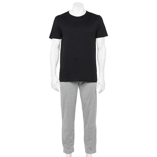 Men's Sonoma Goods For Life® Supersoft Modern-Fit Crewneck Tee & Open-Bottom Pants Pajama Set Navy Pier 10 Men's Sonoma Goods For Life® Supersoft Modern-Fit Crewneck Tee & Open-Bottom Pants Pajama Set Navy Pier - Image 8