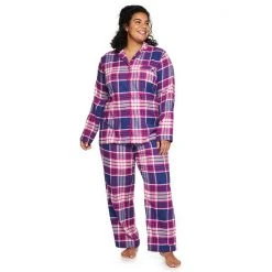 Plus Size Sonoma Goods For Life® Flannel Pajama Shirt & Pajama Pants Set Black White Buffalo -Sonoma Goods For Life Shop unnamed file 6625