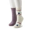 Women's Sonoma Goods For Life® Wintry Band Supercozy Crew Socks Grey Pink -Sonoma Goods For Life Shop unnamed file 6644