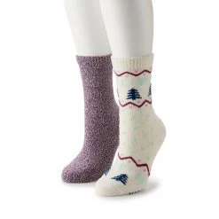 Women's Sonoma Goods For Life® Wintry Band Supercozy Crew Socks Grey Pink -Sonoma Goods For Life Shop unnamed file 6646