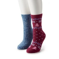 Women's Sonoma Goods For Life® Wintry Band Supercozy Crew Socks Grey Pink -Sonoma Goods For Life Shop unnamed file 6647