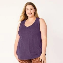 Plus Size Sonoma Goods For Life® V-Neck Swing Tank White -Sonoma Goods For Life Shop unnamed file 6705