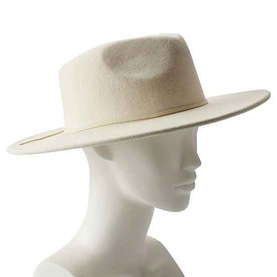 Women's Sonoma Goods For Life® Felt Fedora With Suede Band Ivory 5 Women's Sonoma Goods For Life® Felt Fedora With Suede Band Ivory - Image 3