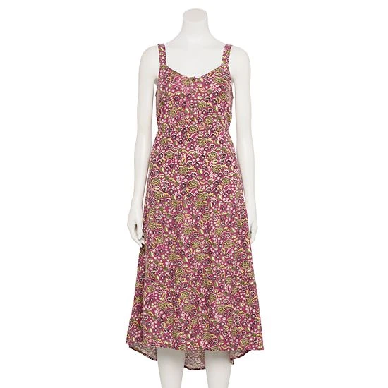 Women's Sonoma Goods For Life Tiered Midi Dress Neutral Floral 7 Women's Sonoma Goods For Life Tiered Midi Dress Neutral Floral - Image 5