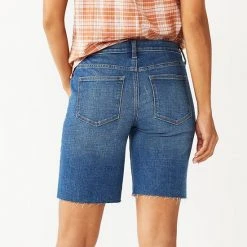 Women's Sonoma Goods For Life® High-Waist 9" Bermuda Jean Shorts White Tail -Sonoma Goods For Life Shop unnamed file 6766