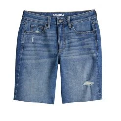 Women's Sonoma Goods For Life® High-Waist 9" Bermuda Jean Shorts White Tail -Sonoma Goods For Life Shop unnamed file 6767