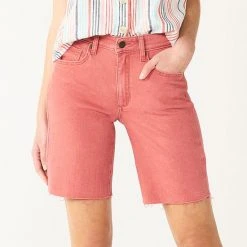 Women's Sonoma Goods For Life® High-Waist 9" Bermuda Jean Shorts White Tail -Sonoma Goods For Life Shop unnamed file 6772