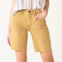 Women's Sonoma Goods For Life® High-Waist 9" Bermuda Jean Shorts White Tail -Sonoma Goods For Life Shop unnamed file 6773