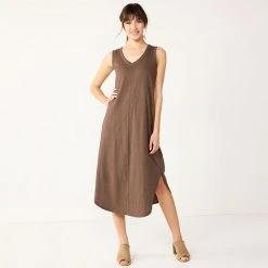 Women's Sonoma Goods For Life® Sleeveless Shirttail Knit Midi Dress Brown 20 Women's Sonoma Goods For Life® Sleeveless Shirttail Knit Midi Dress Brown -Sonoma Goods For Life Shop unnamed file 6783