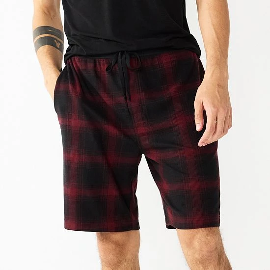 Men's Sonoma Goods For Life® Whisperluxe Waffle Shorts Blue Hexagon Geo 3 Men's Sonoma Goods For Life® Whisperluxe Waffle Shorts Blue Hexagon Geo