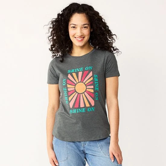 Women's Sonoma Goods For Life® Summer Graphic Tees Tie Dye Peace Love 7 Women's Sonoma Goods For Life® Summer Graphic Tees Tie Dye Peace Love - Image 5