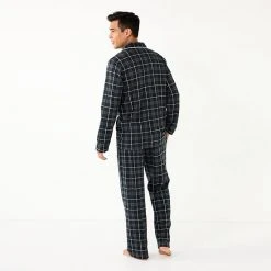 Men's Sonoma Goods For Life® Plaid Knit 2-Piece Pajama Set Dark Charcoal -Sonoma Goods For Life Shop unnamed file 6886