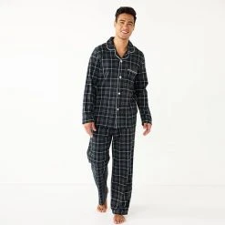 Men's Sonoma Goods For Life® Plaid Knit 2-Piece Pajama Set Dark Charcoal -Sonoma Goods For Life Shop unnamed file 6888