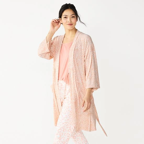 Women's Sonoma Goods For Life® Knee Length Wrap Robe Black Celestial 5 Women's Sonoma Goods For Life® Knee Length Wrap Robe Black Celestial - Image 3