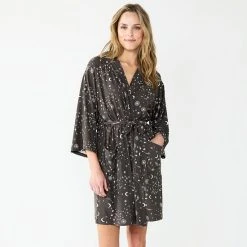 Women's Sonoma Goods For Life® Knee Length Wrap Robe Black Celestial 10 Women's Sonoma Goods For Life® Knee Length Wrap Robe Black Celestial -Sonoma Goods For Life Shop unnamed file 6895