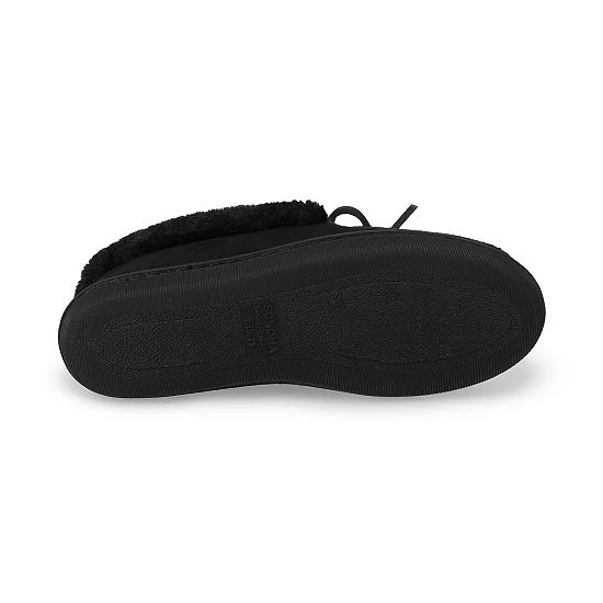 Women's Sonoma Goods For Life® Sustainable Faux Suede Moccasin Slippers Black 6 Women's Sonoma Goods For Life® Sustainable Faux Suede Moccasin Slippers Black - Image 4