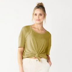 Women's Sonoma Goods For Life® Relaxed Scoopneck Tee Light Olive -Sonoma Goods For Life Shop unnamed file 6911