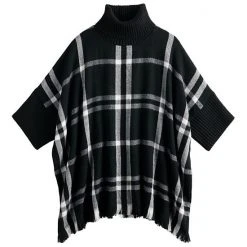 Women's Sonoma Goods For Life® Turtleneck Poncho Red Black -Sonoma Goods For Life Shop unnamed file 6989