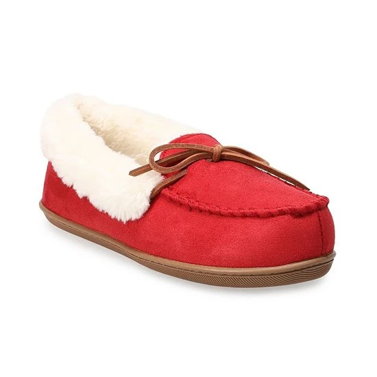 Women's Sonoma Goods For Life® Sustainable Faux Suede Moccasin Slippers Black 14 Women's Sonoma Goods For Life® Sustainable Faux Suede Moccasin Slippers Black - Image 12