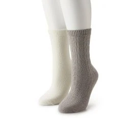 Women's Sonoma Goods For Life® Cable Knit Supercozy Crew Sock Blue