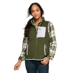 Women's Sonoma Goods For Life® Sherpa Vest Olive