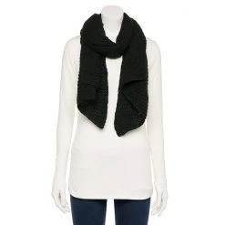 Women's Sonoma Goods For Life® Rib Stitch Solid Boucle Scarf Light Gray