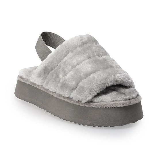 Women's Sonoma Goods For Life® Slingback Platform Slippers Gray 3 Women's Sonoma Goods For Life® Slingback Platform Slippers Gray