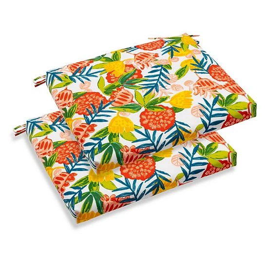 Sonoma Goods For Life® Outdoor/Indoor Seat Cushion 2-pc. Set Blue Shibori 5 Sonoma Goods For Life® Outdoor/Indoor Seat Cushion 2-pc. Set Blue Shibori - Image 3