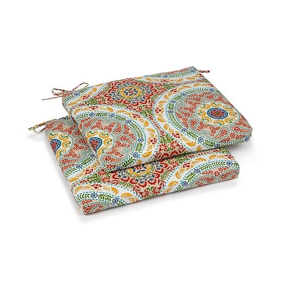 Sonoma Goods For Life® Outdoor/Indoor Seat Cushion 2-pc. Set Blue Shibori 10 Sonoma Goods For Life® Outdoor/Indoor Seat Cushion 2-pc. Set Blue Shibori - Image 8