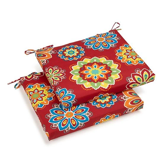 Sonoma Goods For Life® Outdoor/Indoor Seat Cushion 2-pc. Set Blue Shibori 17 Sonoma Goods For Life® Outdoor/Indoor Seat Cushion 2-pc. Set Blue Shibori - Image 15