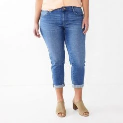 Petite Sonoma Goods For Life® Cuffed Girlfriend Jeans Petersen