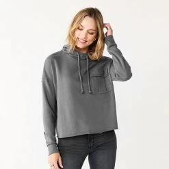 Women's Sonoma Goods For Life® Cozy Relaxed Hoodie Medium Blue