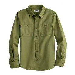 Boys 8-20 Sonoma Goods For Life Twill Over Shirt Olive