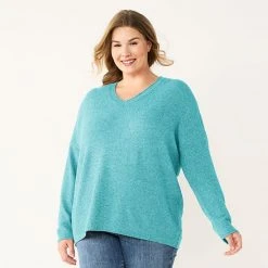Plus Size Sonoma Goods For Life® V-Neck Pullover Sweater Red -Sonoma Goods For Life Shop unnamed file 7520