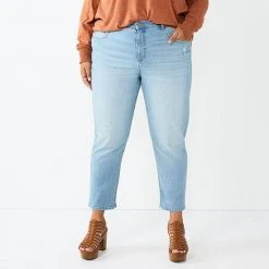 Plus Size Sonoma Goods For Life® Premium High-Waisted Boyfriend Jeans Light Wash -Sonoma Goods For Life Shop unnamed file 7551