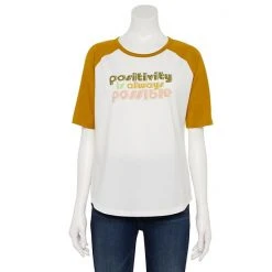 Women's Sonoma Goods For Life® Elbow Sleeve Baseball Graphic Tee Olive Good Days