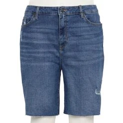 Plus Size Sonoma Goods For Life® High-Rise Bermuda Jean Shorts Leslie -Sonoma Goods For Life Shop unnamed file 7683