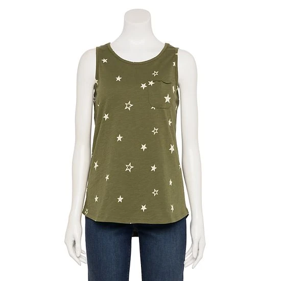 Women's Sonoma Goods For Life® High-Neck Tank Grey White Stars 16 Women's Sonoma Goods For Life® High-Neck Tank Grey White Stars - Image 14