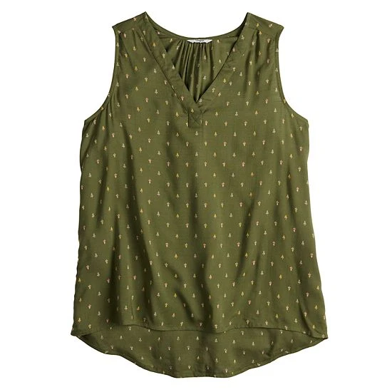 Women's Sonoma Goods For Life® V-Neck Tank Lime Sketch Diamond 5 Women's Sonoma Goods For Life® V-Neck Tank Lime Sketch Diamond - Image 3