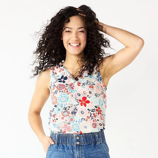 Women's Sonoma Goods For Life® V-Neck Tank Lime Sketch Diamond 15 Women's Sonoma Goods For Life® V-Neck Tank Lime Sketch Diamond - Image 13