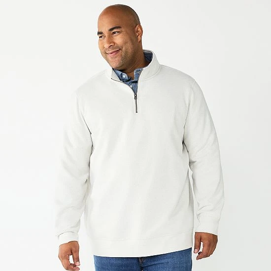 Big & Tall Sonoma Goods For Life® Quarter-Zip Fleece Olive 11 Big & Tall Sonoma Goods For Life® Quarter-Zip Fleece Olive - Image 9
