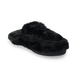 Sonoma Goods For Life® Women's Faux Fur Moccasin Slippers Black