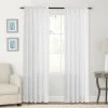 Sonoma Goods For Life® 2-pack Sheer Crushed Voile Window Curtain Ivory