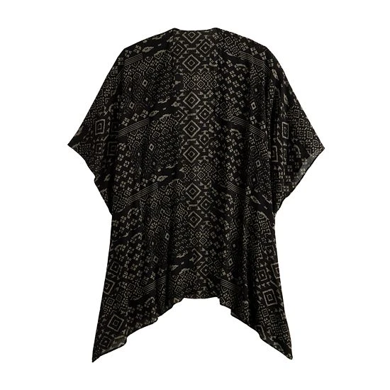 Sonoma Goods For Life® Ikat Patchwork Ruana Medium Blue 5 Sonoma Goods For Life® Ikat Patchwork Ruana Medium Blue - Image 3