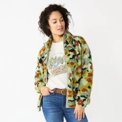 Women's Sonoma Goods For Life® Zip Front Sherpa Jacket Blue -Sonoma Goods For Life Shop unnamed file 804