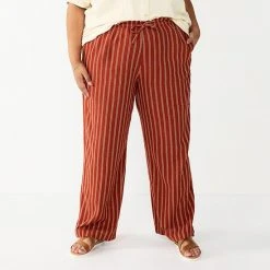 Plus Size Sonoma Goods For Life® Linen-Blend Wide-Leg Pants Cinnamon Stripe -Sonoma Goods For Life Shop unnamed file 8362